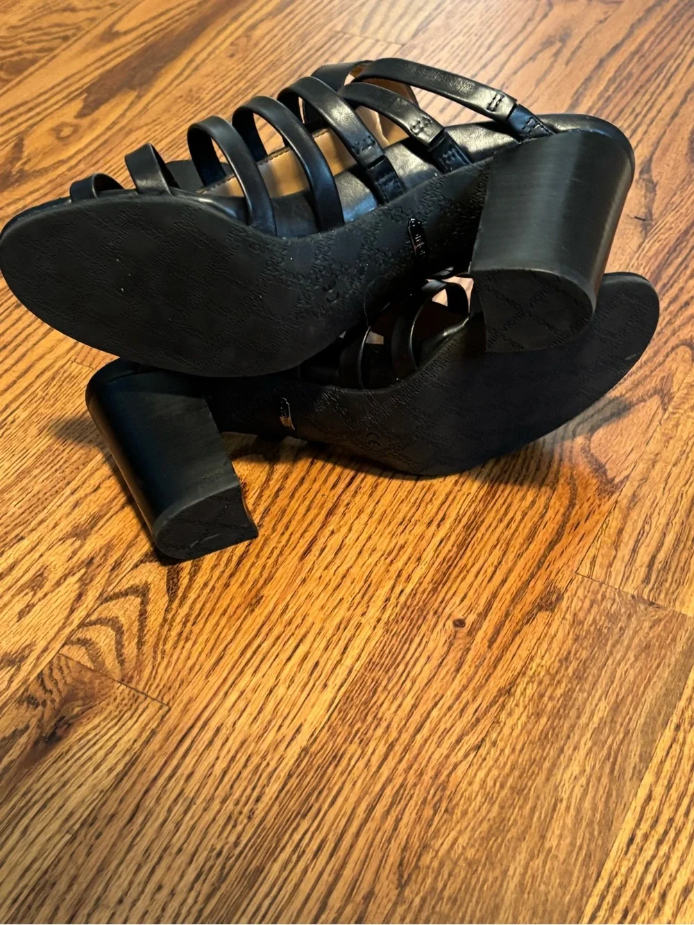 Vionic Sami Gladiator High Heel Sandal Black 9 EUC